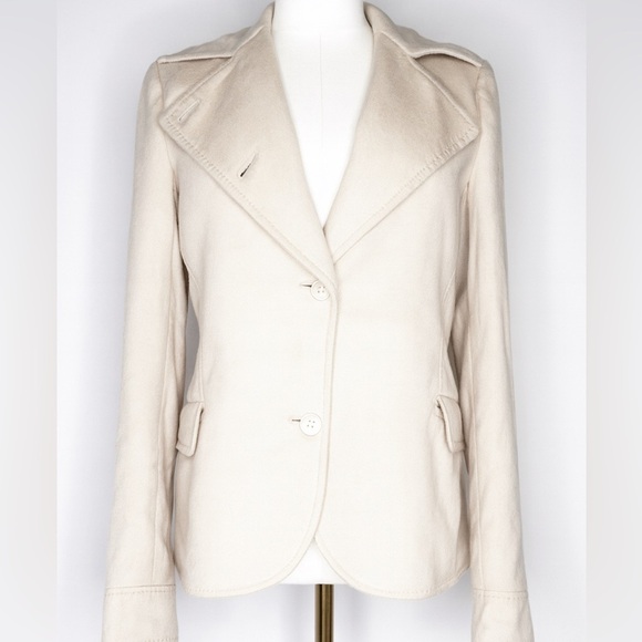Loro Piana Women’s 100% Cashmere Cream Jacket – Size 46 IT / 10 US - Picture 1 of 10
